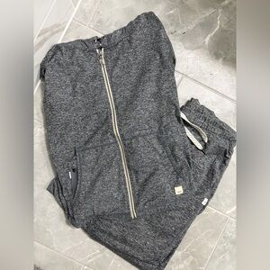 Vuori *FULL SET* Halo Performance Jacket & Performance Joggers in Heather Gray